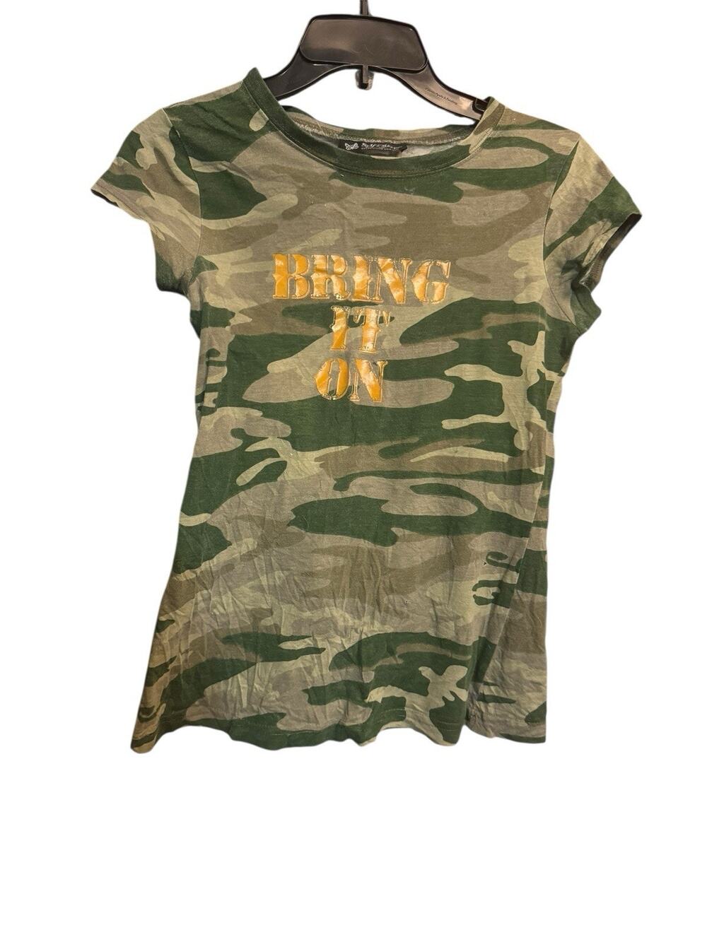 Vintage Y2K Self Esteem Camo Camouflage Bring It On Juniors T Shirt Small